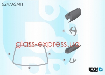 МОЛДИНГ ЛОБОВОГО СКЛА, SEKURIT