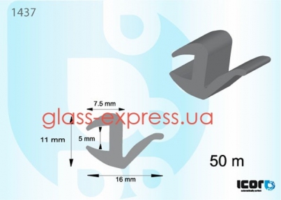 МОЛДИНГ ЛОБОВОГО СКЛА, ICOR