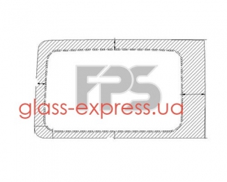 СКЛО БОКОВЕ ПРАВЕ СЕРЕДНЄ КУЗОВНЕ, XINYI